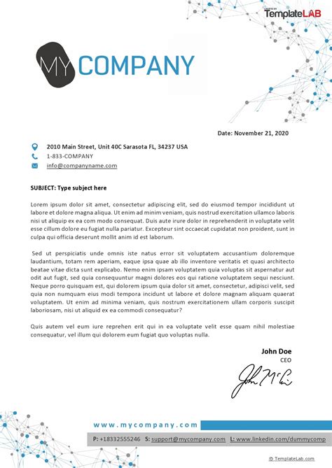 Letterhead Examples for Any Job .